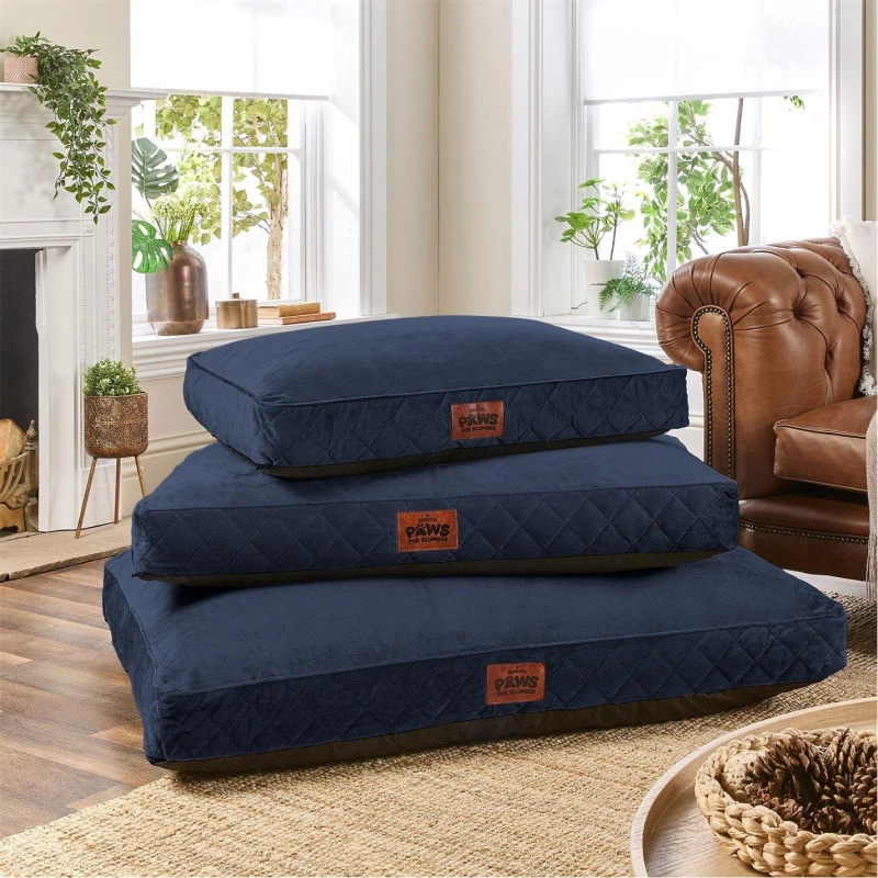 Image of Paws For Slumber Paws For Slumber Luxury Grey Pet Bed-Medium