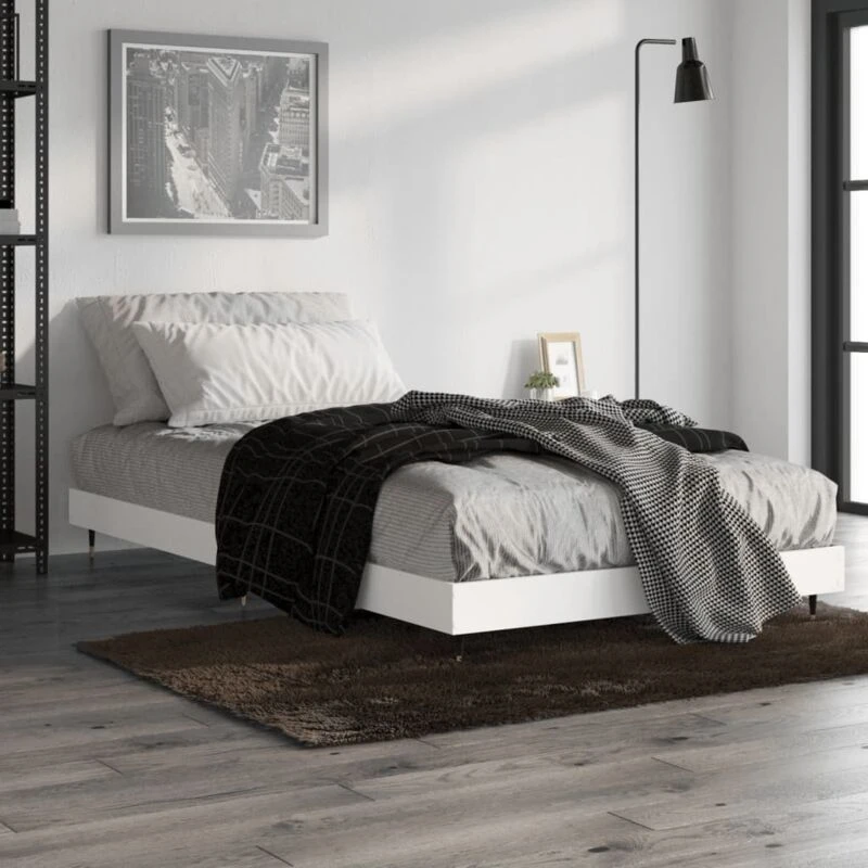 Image of VIDAXL Vidaxl - Bed Frame without Mattress White 90x200cm Engineered Wood 8720845796501