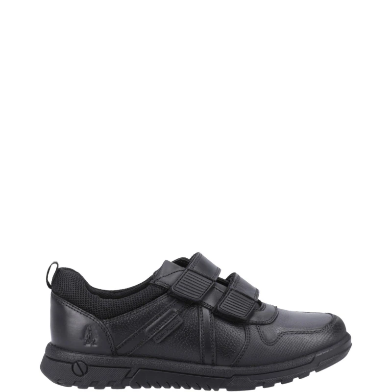 Image of Hush Puppies Boys Spencer Junior Leather School Shoes UK Size 1 (EU 33) Black HUS918-BLACK-1
