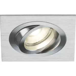 image of Knightsbridge - Ambar Single Tilt Square Downlight Brushed Chrome - AMA1TSBC