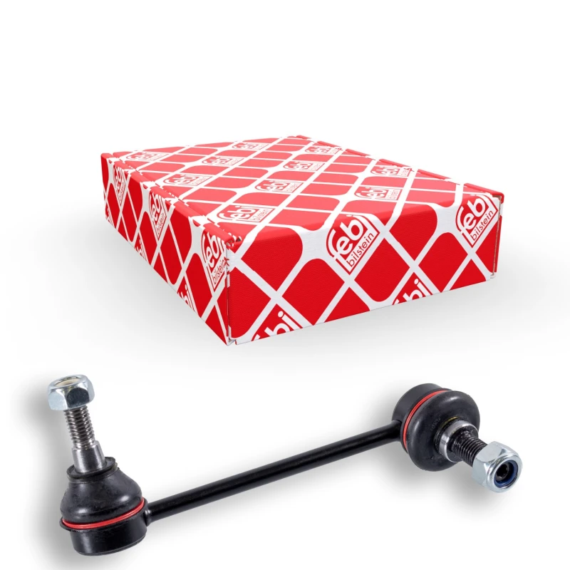 Image of FEBI BILSTEIN 08828 Anti-roll bar link OE Turbo NEW, Front Axle Left Steel Link Stabiliser (3229)