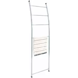 image of Loft Freestanding Towel Ladder & Rack, Chrome - Chrome