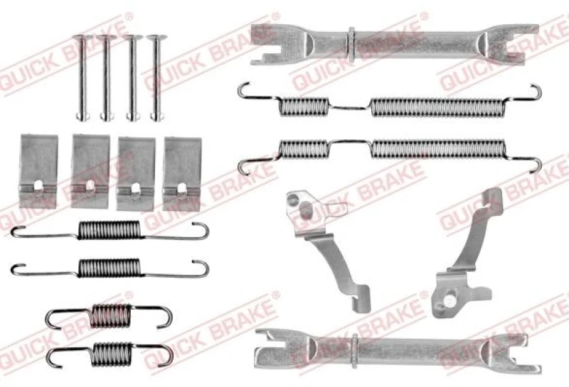Image of QUICK BRAKE Brake shoe fitting kit QUICK BRAKE 105-0017S