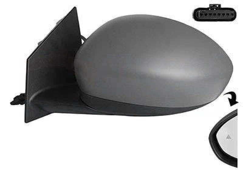 Image of VAN WEZEL 1648817 Wing mirror * HAGUS * Left, Heatable, primed Outside Mirror (50)