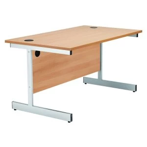 Image of Jemini Beech 1600mm Rectangular Cantilever Desk KF838078