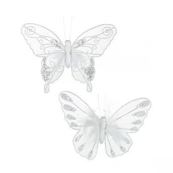 Image of Opaque Butterfly Decorations (Set of 2)