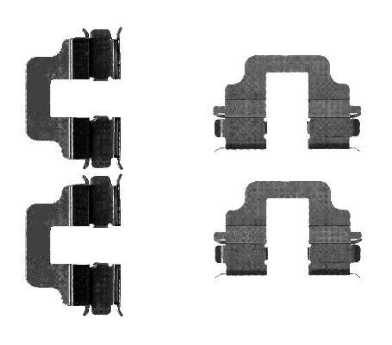 Image of HELLA Brake pad fitting kit HELLA 8DZ 355 203-291