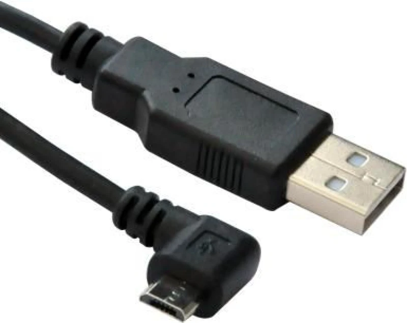 Image of Microconnect USBABMICRO3ANG USB cable USB 2.0 3m Micro-USB B USB A Bl