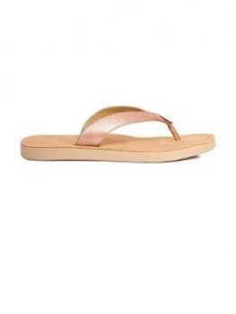 Image of UGG Tawney Metallic Flip Flop Shoes Rose Gold Rose Gold Size 4 Women