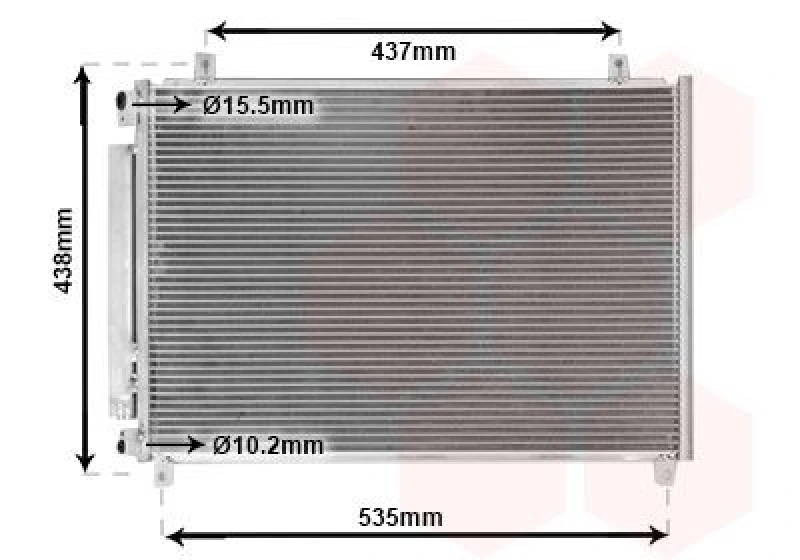 Image of VAN WEZEL Air conditioning condenser VAN WEZEL 52015708