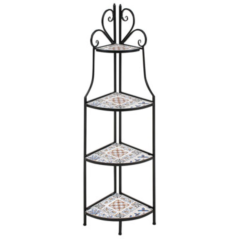 Image of Beliani Shelving Unit Favara Metal 43cm 32cm Black