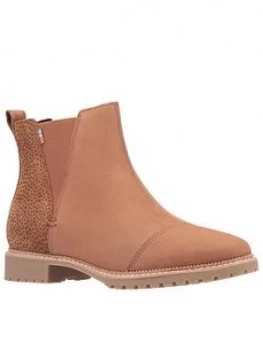 Image of Toms Toms Cleo Leather Ankle Boot, Tan, Size 4, Women