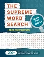 Image of supreme word search book for adults large print edition over 200 cleverly h