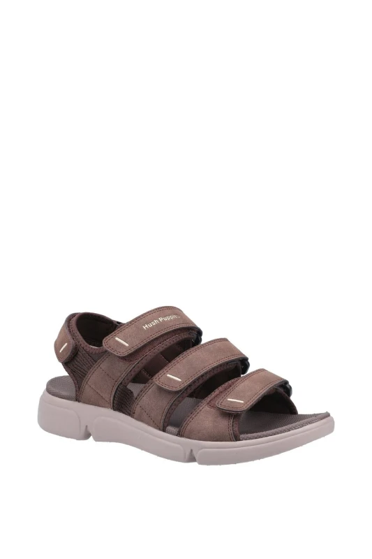 Image of Hush Puppies Mens 'Raul' Sandal Summer in Brown Size: 8 Brown Male 8
