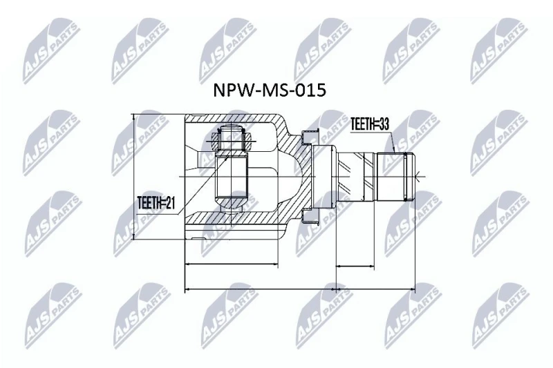 Image of NTY CV joint kit NTY NPW-MS-015