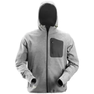 Image of Snickers 8041 Flexi Work Fleece Hoodie Grey/ Black M