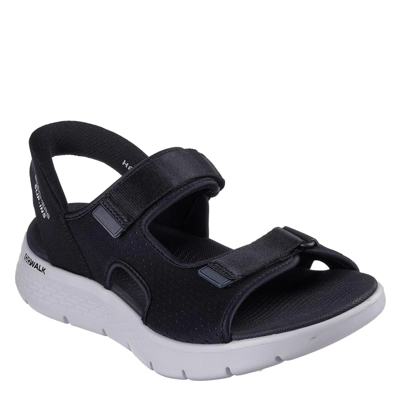 Image of Debenhams Debenhams Men GO WALK FLEX SANDAL Slip-Ins Quarter Strap Sandal Black Grey Size: 8 Black 8 Male 197627609270