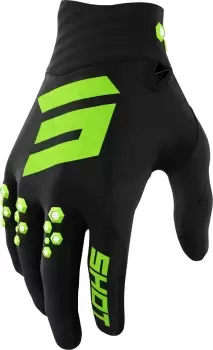 Image of Shot Contact Motocross Gloves, black-green, Size 3XL, black-green, Size 3XL