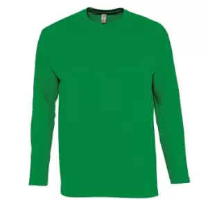 Image of SOLS Mens Monarch Long Sleeve T-Shirt (4XL) (Kelly Green)