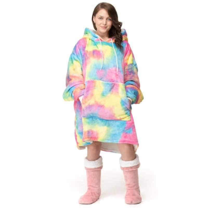 Image of Velosso Rainbow Oversized Hoodie Blanket One Size Fits All