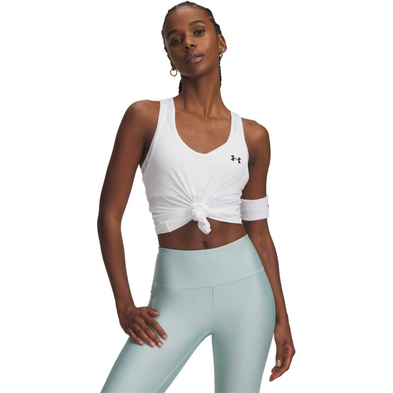 Image of Under Armour UA Tech Racer Tank Ld63 White/Black female 8 (XS)