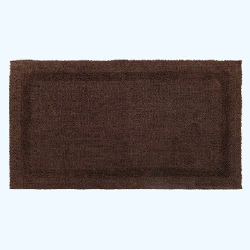 Image of Homescapes Luxury Reversible Cotton Bath Mat - Chocolate