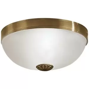 Netlighting Imperial 2 Light Traditional Flush Ceiling Light Bronzed, E27