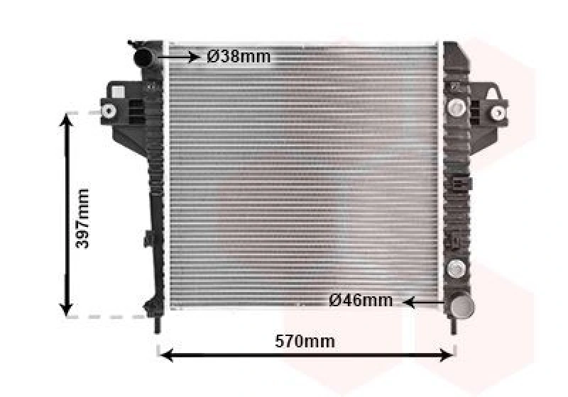 Image of VAN WEZEL Engine radiator VAN WEZEL 21002043