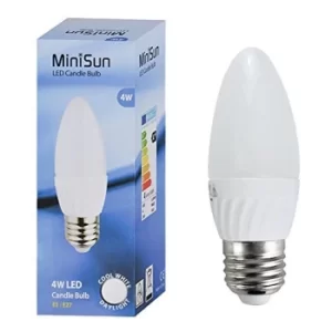 Image of Pack of 6 4W ES E27 Cool White LED Frosted Candle Bulbs