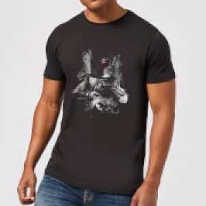 Image of Star Wars Boba Fett Distressed Mens T-Shirt - Black