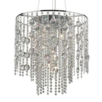 image of Evasione 10 Light Ceiling Pendant Chrome with Crystals, G9