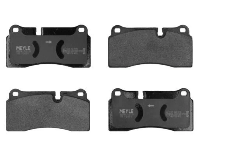 Image of MEYLE 025 242 6118 Brake pad set Rear Axle, prepared for wear warning indicator, Original Quality, with anti-squeak plate Brake Pad Set,disc brake (4