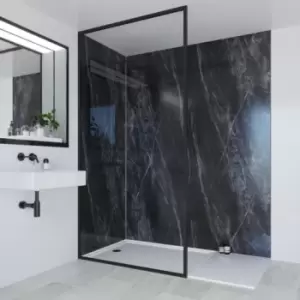 Image of Multipanel Linda Barker Bathroom Wall Panel Unlipped 2400 X 1200mm Jet Noir