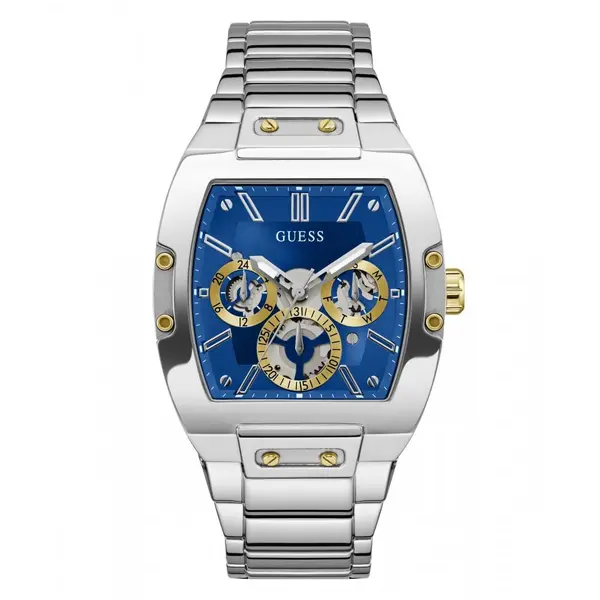 Image of Guess Watches Gents Phoenix Silver Tone Watch GW0456G5