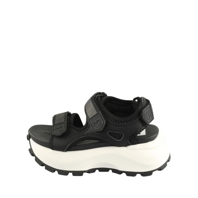 Image of Buffalo Womens sandals Buffalo Manhatten Snd - Vegan Nappa/Mesh Noir Female 38