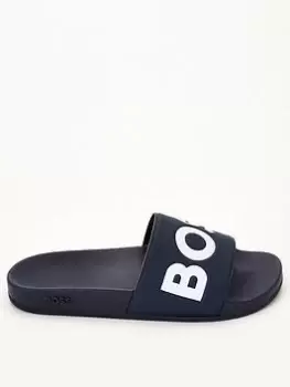 Image of BOSS Aryeh Slider, Navy/White, Size 41, Men