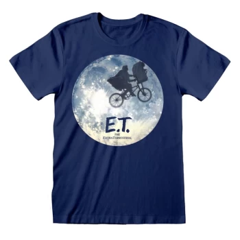 Image of ET - Moon Silhouette Unisex Large T-Shirt - Blue