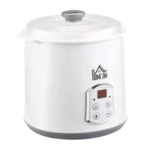 image of HOMCOM 800-090 3-in-1 Yoghurt Maker With Strainer And Timer - White