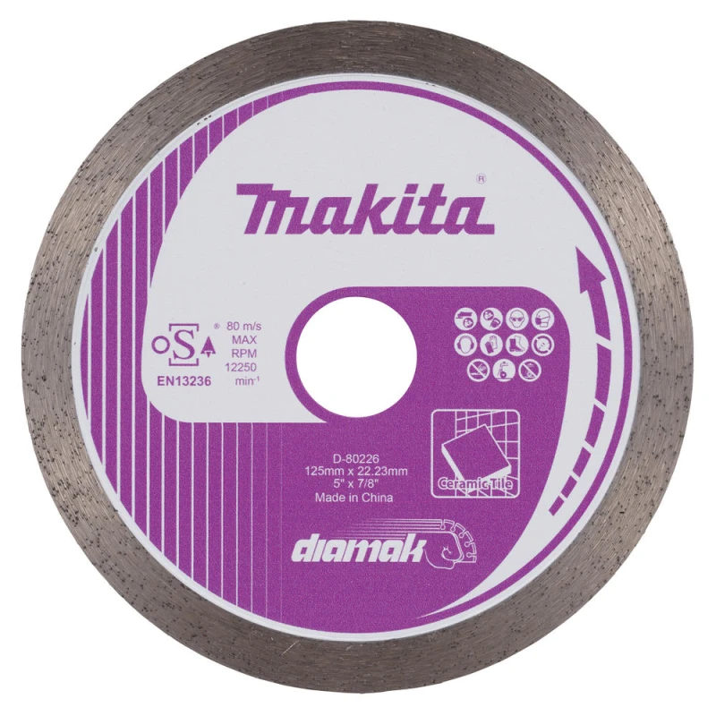 Image of Makita DiaMak Tile Cutting Diamond Cutting Disc 125mm D-80226