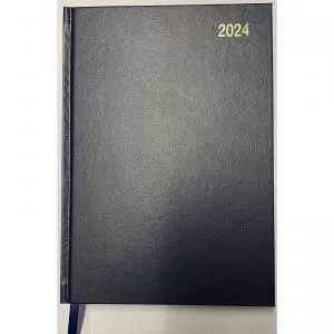 image of ValueX Diary A5 Day To Page Appointment 2024 Blue - OFFICEA51A Blue