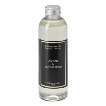 Image of Cereria Molla Amber & Sandalwood Reed Diffuser Refill 200ml