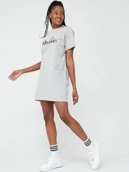 image of Ellesse Exclusive Lilliana T-Shirt Dress - Grey Marl