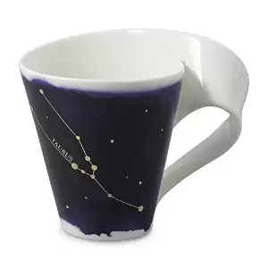 image of Villeroy & Boch NewWave Stars Mug Taurus, 300ml Blue/White