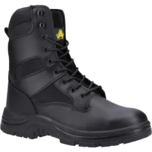 FS008 Water Resistant Hi Leg Lace Up Safety Boots Black Size 6.5