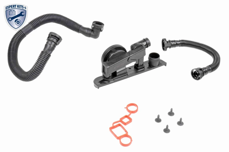 Image of VAICO V10-3247 Repair Set, crankcase breather Cylinder Head, with hose, with bolts/screws Repair Set,crankcase breather (5160)