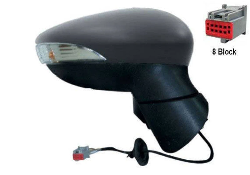 Image of ALKAR 6112394 Wing mirror Right, Electric, Aspherical, primed Outside Mirror (50)