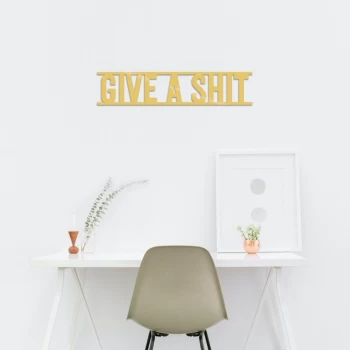 Image of G?ve A Shit - Gold Gold Decorative Metal Wall Accessory