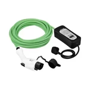 image of Masterplug 10A 2.3Kw Mode 2 3-Pin Plug To Type 1 Electrical Vehicle Charging Cable 10M Green