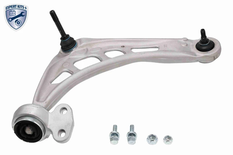 Image of VAICO V20-0572 Suspension arm Control Arm, Aluminium, EXPERT KITS +, Lower Front Axle, Suspension: for vehicles without sports suspension, with holder