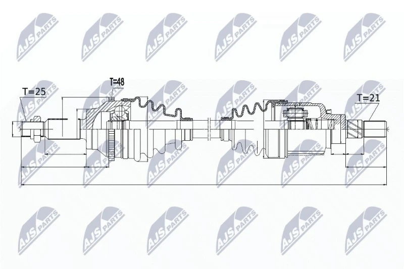 Image of NTY Drive shaft NTY NPW-RE-052